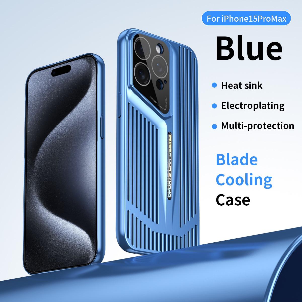 Premium Cooling PC Blade Point Len Protector Shockproof Phone Case For iPhone 16ProMax 15 14 13 12 11 Hard Full Cover