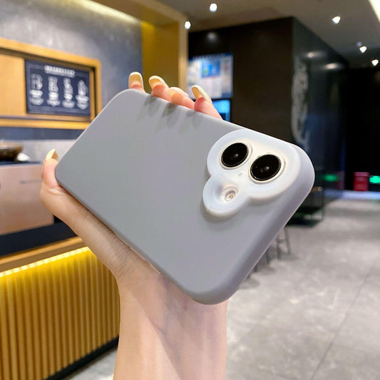 Luxury Lovely Liquid Silicone Jelly style Precision Len Protection Phone Case For iPhone 16ProMax 15 14 13, Soft Skin Feel Silicone Shockproof Soft Cover With Microfiber Lining