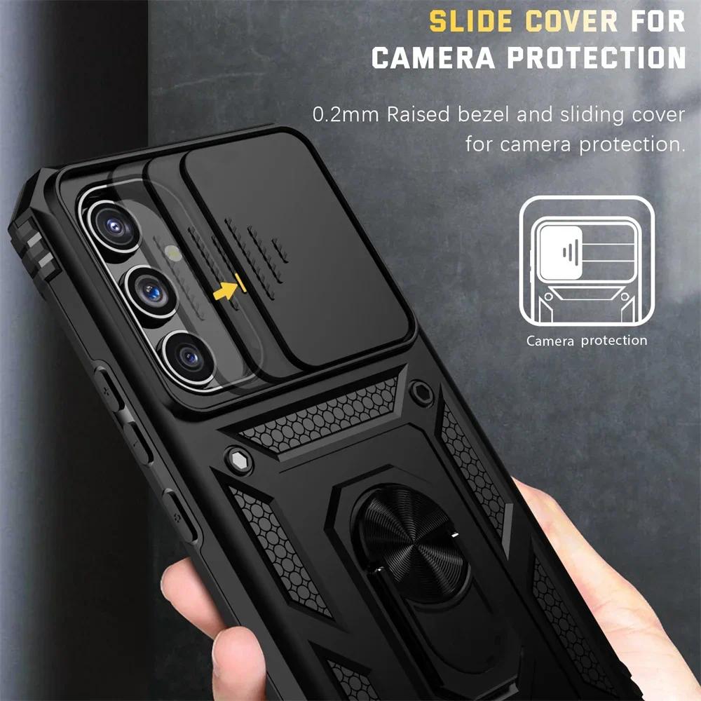 Heavy Duty Protection Magnetic Kickstand Case For Samsung Galaxy A54 A34  A14 S23 S22 S21 Ultra Plus FE Kickstand with Camera Protection Rugged Military-Grade Drop Cover