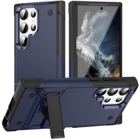 Anti-Dust Fall Heavy Duty Protection Shockproof Phone Case With Kickstand for Samsung S25Ultra S24 S23FE S23 S22 A14 A54 A53 Hard Full Cover