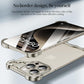 Special-Shaped Metal Corner Pad Anti-Fall Phone Case Suitable For iPhone 16 15 14 13 Pro Max, Borderless Slim No Back Bumper with Camera Cover Bumper Phone Case