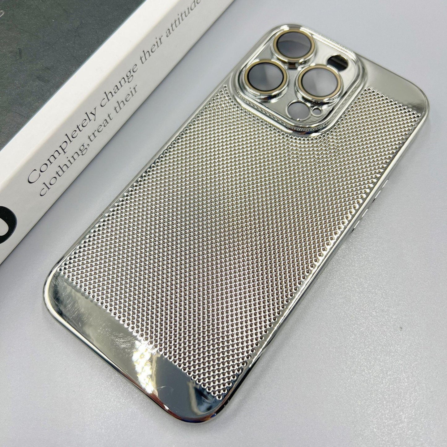 Ultra Slim Plating PC with Len Protector Cooling Phone Case For iPhone 16ProMax 15 14 13 12 Shockproof Hard Full Cover