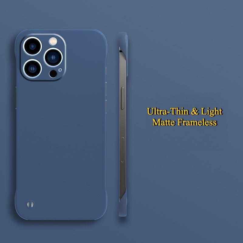 Matte PC Ultra-Thin Light Frameless Phone Case For iPhone 16ProMax 15 14 13 12 11 XR X/XS XSMax Skin Feel Hard Full Cover