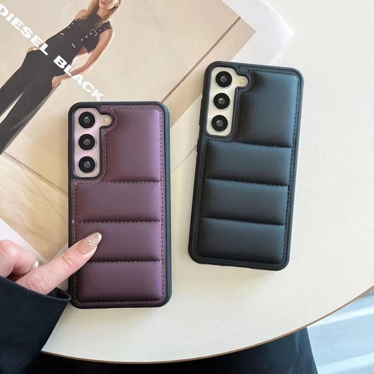 Down Jacket Pattern Luxury Shockproof Phone Case For Samsung S25Ultra S25Plus S25 S24 S23 Hard Full Cover