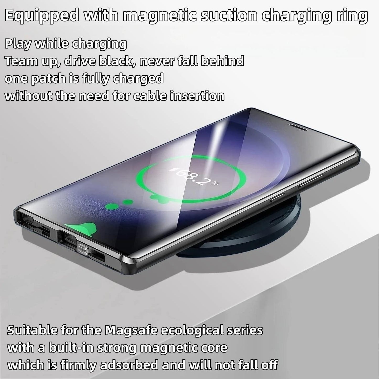 Privacy Tempered Glass Front Acrylic Magnetic Ring Black Cover Double Sided Magnetic Phone Case for Samsung S25Ultra S25 S24 S23 S22 S21 Metal Frame Anti-peep Full Case with Len Protection