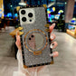 Luxury Glitter Bling Diamond Heavy Duty Protection Shockproof With Mirror Magnetic Kickstand Phone Case for iPhone 16ProMax 16 15 14 13 12 11 Pro Max Plus Fashion Square Case Back Soft Cover