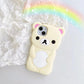 Full Silicone Lovely Bear Protection Shockproof Phone Case For iPhone 16ProMax 15 14 13 12 11 Skin Feel Soft Full Cover