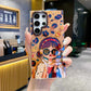 For Samsung S25 S24 S23 S22 A35 A36 A26 A54 A55 A56 Phone Case, Rich Girl Women Nabobess Leopard Print Rainbow Deer Balloon Puppy, Oil Painting Camera Frame Anti-drop Hard Shockproof Full Cover