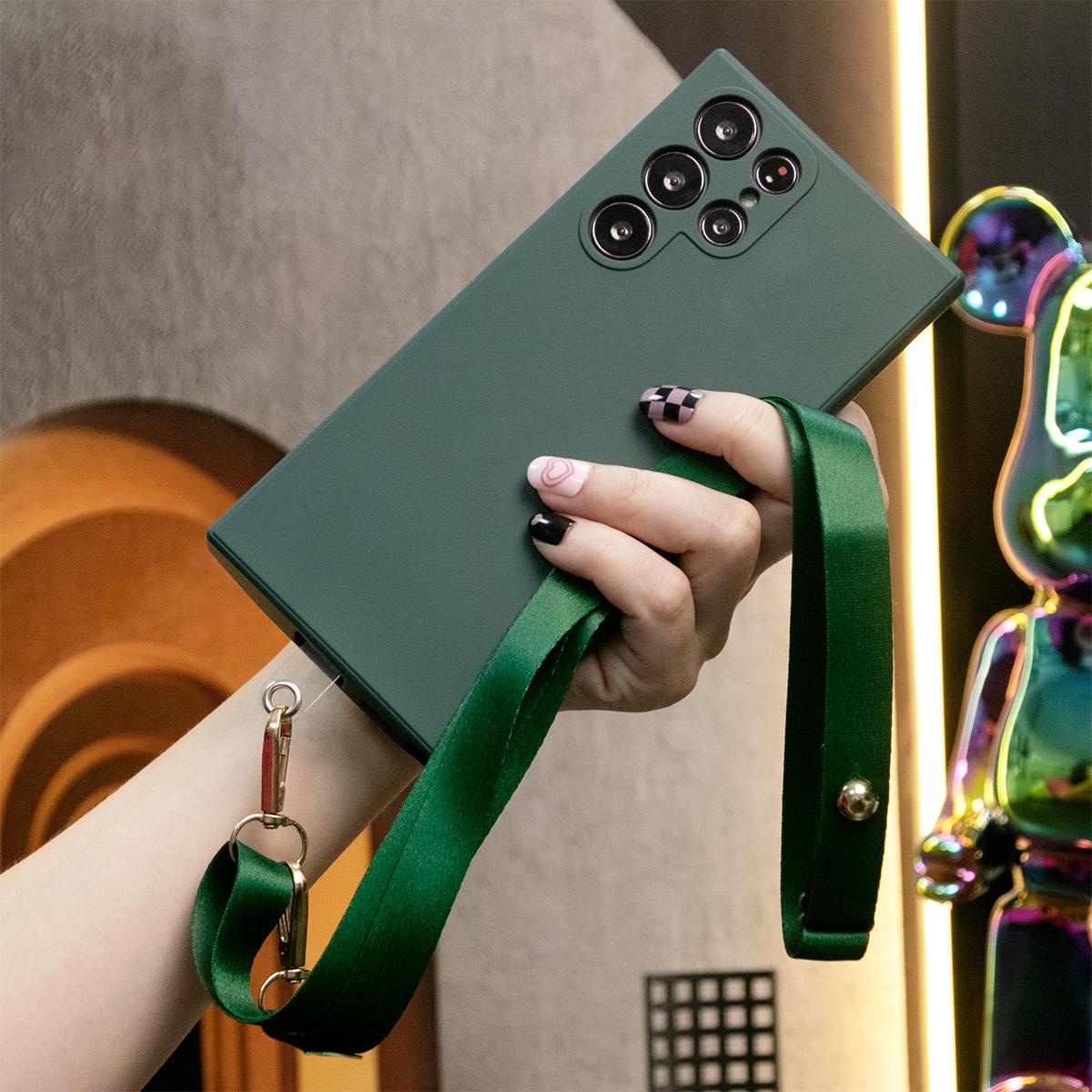 Square Liquid Silicone Matte Shockproof Crossbody Lanyard Phone Case For iPhone 16 15 14 13 12 11 XR XSMax X/XS Camera Protect Soft Cover