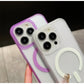 Colorful Matte Clear Macaron C Pattern Magnetic Phone Case For iPhone 16ProMax 16 15 14 13 12 11 Pro Max Plus Transparent [Not Yellowing] [Skin Feel] Shockproof Hard Full Cover