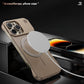 Aromatherapy Frameless Heat Dissipation Aluminium Alloy Strong Magnetic Len Protection Phone Case For iPhone 16ProMax 15 14 13 12 11, Skin Feel Shockproof Hard Full Cover
