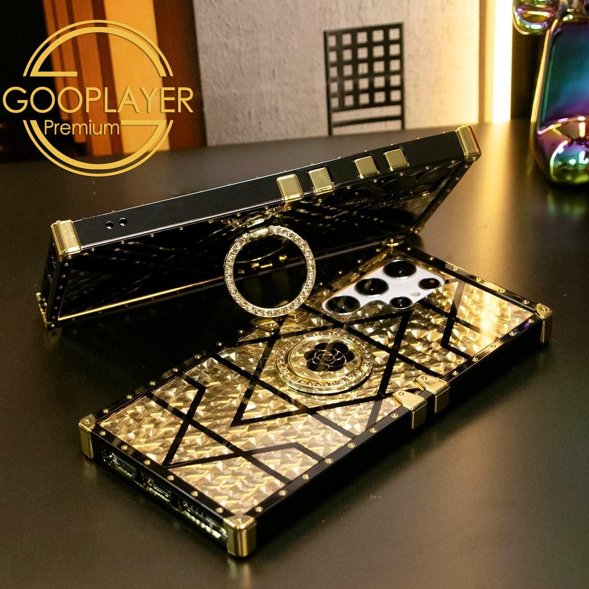 Luxury Glitter Retro Astral Phantom TPU Shockproof Phone Cover with Ring Kickstand For iPhone 16 15 14 13 12 11 X/XS XSMax XR Fashion Geometric Square Soft Phone Case