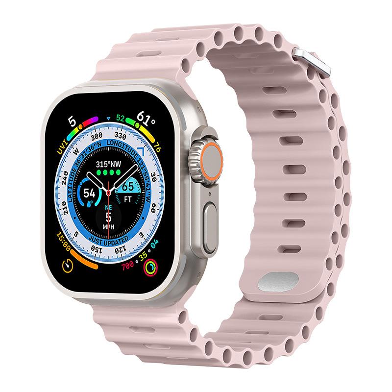 Ocean strap For Apple Watch Ultra Band 49mm 8 7 45mm 41mm Silicone Bracelet Wristband iWatch 6 5 4 3 SE 44mm 40mm 42mm 38mm band