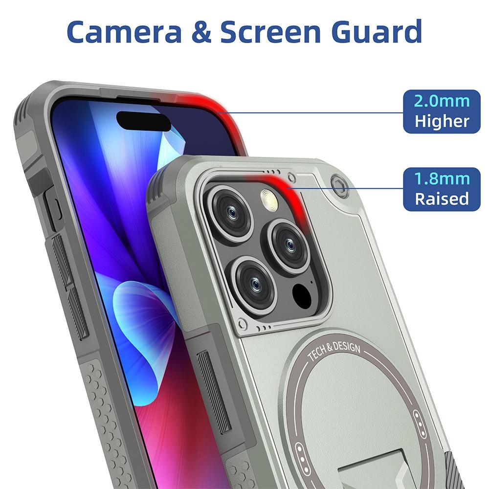 Anti-Dust Anti-Fall Heavy Duty Protection Shockproof Magnetic Phone Case Kickstand With Long Wristband for iPhone 16ProMax 16 15 14 13 12 11 Lanyard Bumper Matte Hard Cover