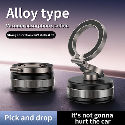 Upgrade Three-axis Flexible Alloy 360° Magnetic Vacuum Adsorption Double-sided Fold Rotating Multi-angle Strong Suction, Stable Holder, Hands Free Automobile, Adjustable Mount for All Phones