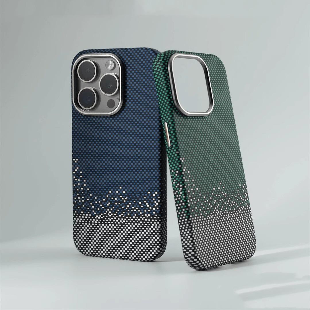Carbon Fiber Matte Strong Magnetic Camera Hardware Shockproof Phone Case For iPhone 16ProMax 15 14 13 Support Wireless Charging Hard Full Cover