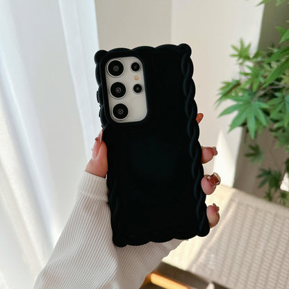 Fried Dough Twist TPU Matte Shockproof Phone Case For Samsung S25Ultra S24 A54 A55 A35 A25 A24 A14 A15 Airbag Anti-Drop Soft Full Cover