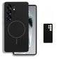 Liquid Silicone Fine Ring Strong Magnetic Precision Fingerprint-proof Phone Case For Samsung S25Ultra S25 S24 S23, Soft Skin Feel Shockproof Soft Full Cover With Microfiber Lining