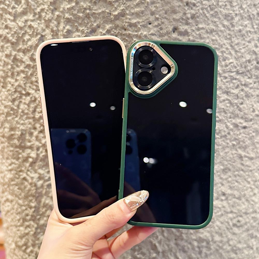 Crystal High Definition Clear Phone Case For iPhone 16ProMax 16 15 14 13 12 11 Pro Max Plus Transparent HD Metal Len Protection Hardware Hard Full Cover