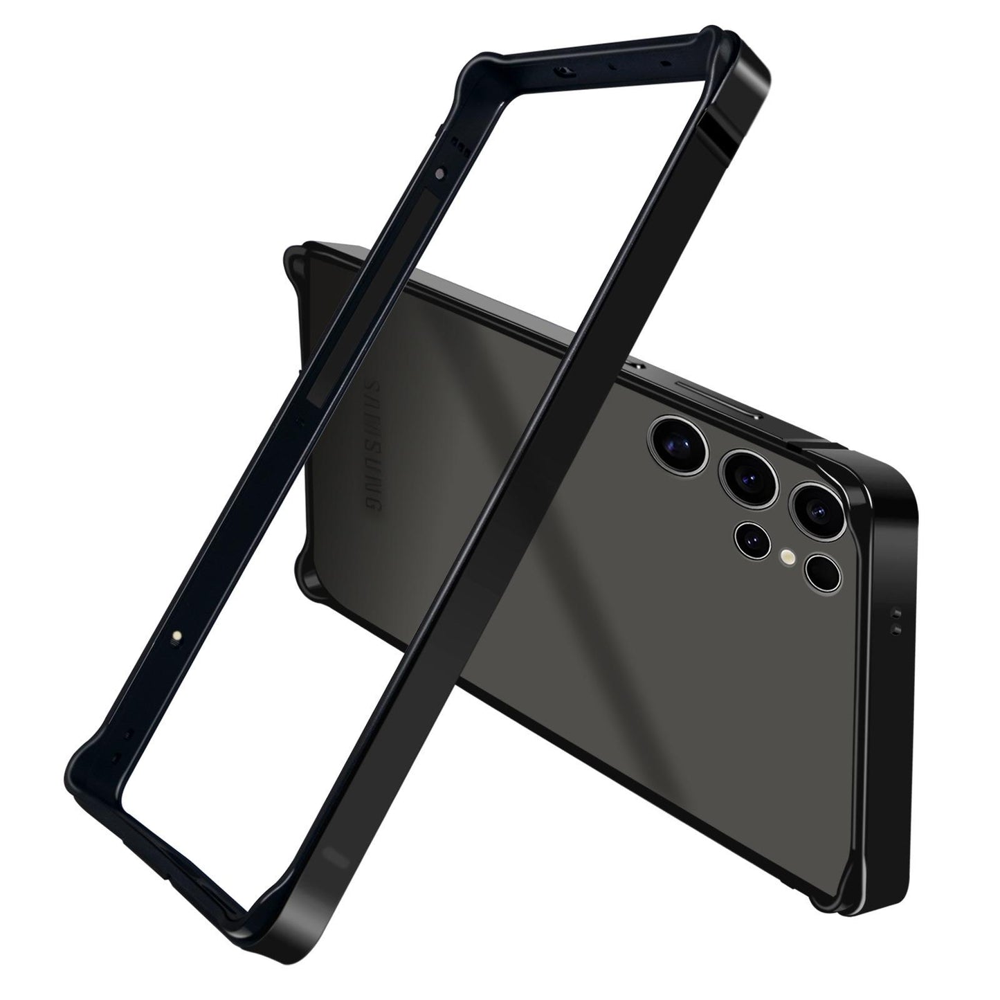 Ultra-Thin Full Metal Border TPU Anti-collision Angle Phone Case For Samsung S25Ultra Hand Feel Friendly Hard Full Cover