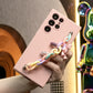 Liquid Silicone Matte Shockproof Phone Case with Bear Colorful Charm For Samsung S25 S24 S23 S22 S21 Note20 Plus Camera Protect Soft Cover S23 FE