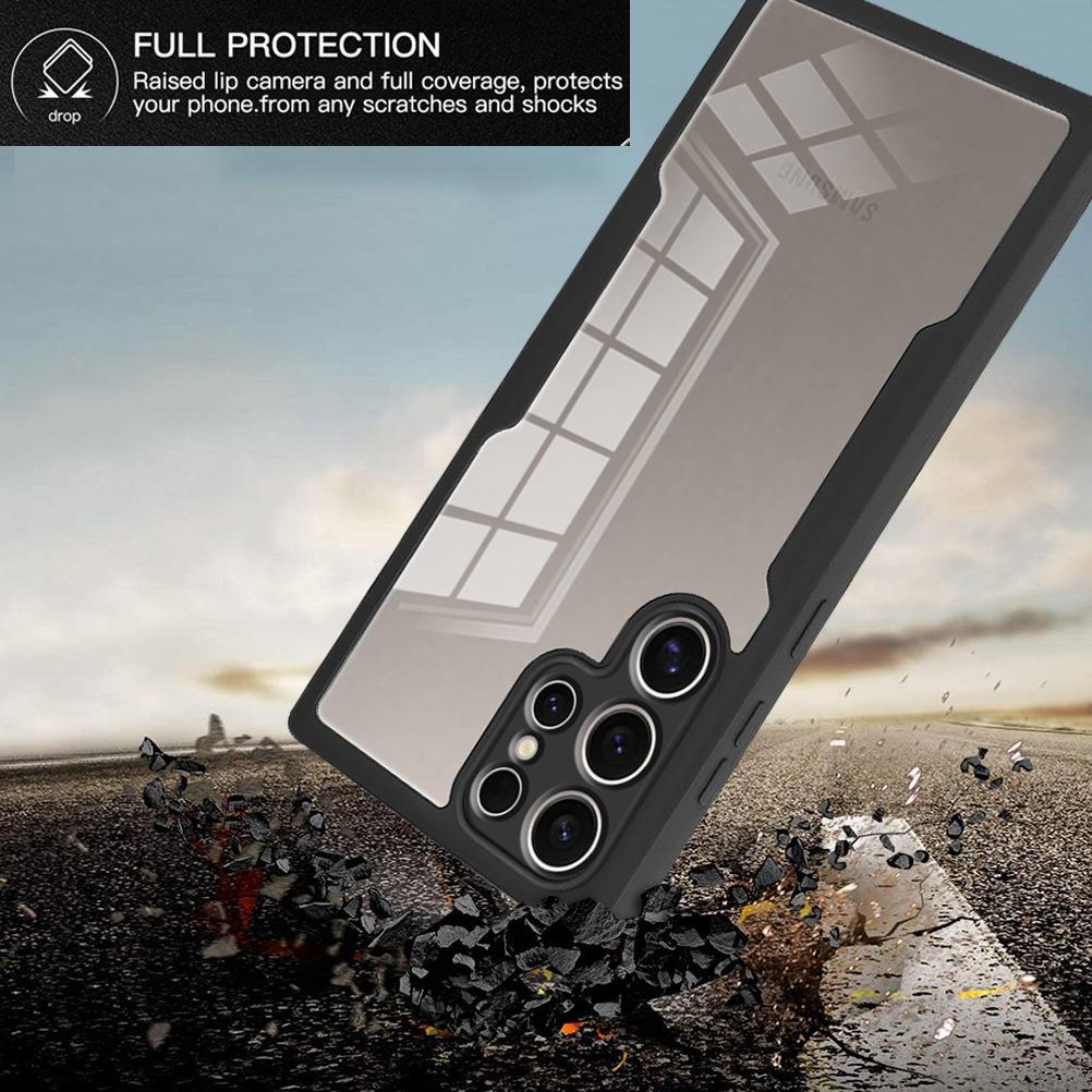 For Samsung S25Ultra S25 S24 S23 S22 S21FE A16 A26 A36 A56 Phone Case, Double Side 360 Full Protection, HD PET Screen Protector Acrylic Shockproof Hand Feel Hard Full Cover