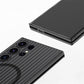 Corrugated Grille Magnetic Hard Polycarbonate Ultra-Thin Light Shockproof Phone Case with Bumper Strip for Samsung S25Ultra S24 S23 Matte Frozen Fog Thin High Transparency Full Cover