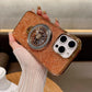 Luxury Rhinestone Glitter Plating Slim PC Phone Case with Gyro Kickstand For iPhone 16ProMax 15 14 13 Hard Full Cover