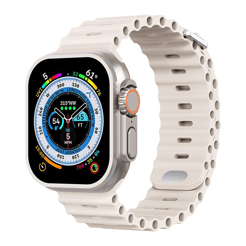 Ocean strap For Apple Watch Ultra Band 49mm 8 7 45mm 41mm Silicone Bracelet Wristband iWatch 6 5 4 3 SE 44mm 40mm 42mm 38mm band