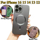 For iPhone 16 15 14 13 12 Pro Max Phone Case,  Metallic Paint Magnetic Soft Metallic Glossy Slim, Full Camera Cover Protection Support Wireless Charging Phone Case