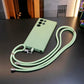 Silicone Matte Phone Case With Woven Lanyard For SamsungS25 S25Plus S25Ultra S24 S24FE S24Plus S24Ultra Camera Protect Soft Cover