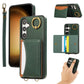 For Samsung S25Ultra S24 S23 S22 A16 A15 A35 A55 Leather Phone Case with Double Folding Wallet Wristband, Anti-Fall Card Slot Kickstand Shockproof Business Hard Full Cover