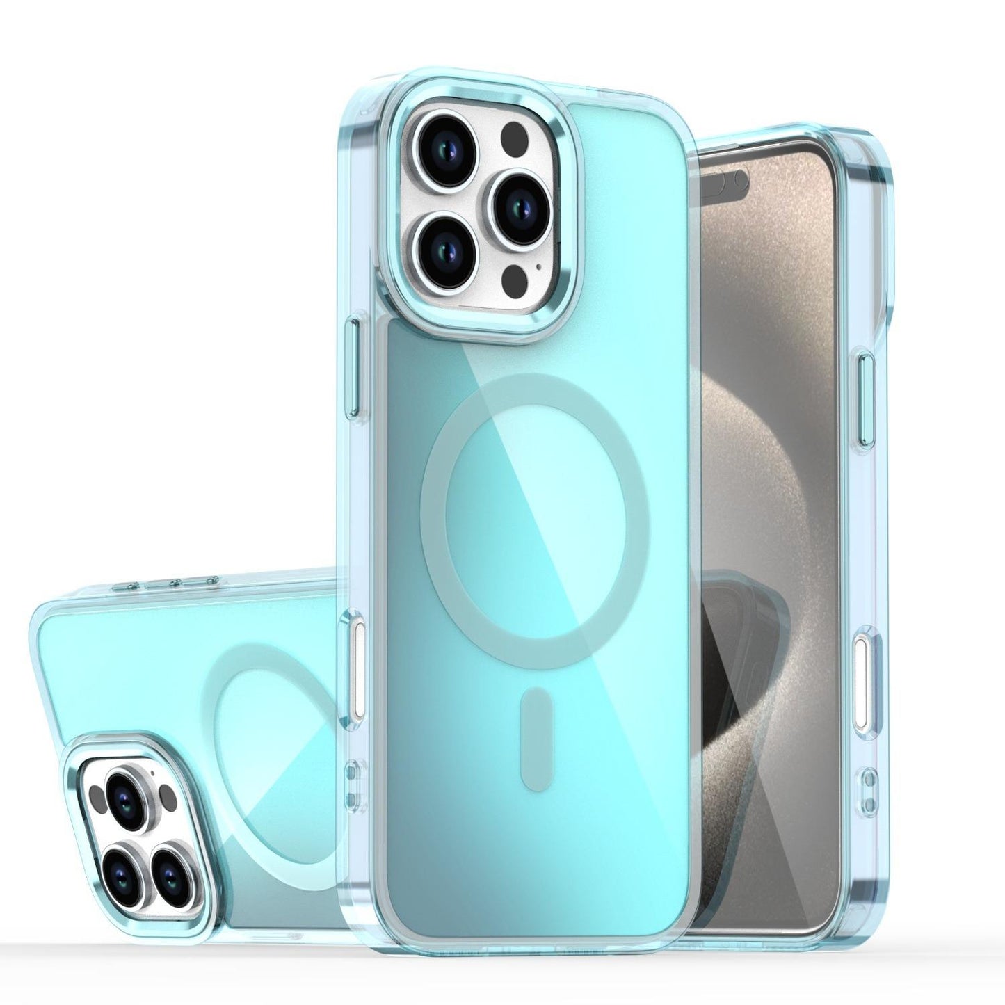 Slim Laser Gradient Chameleon Strong Magnetic For Magsafe Wireless Charging Phone Case For iPhone 16 15 14 13 12 11 Pro Max Plus Metal Frame TPU Acrylic Shockproof Hard Full Cover