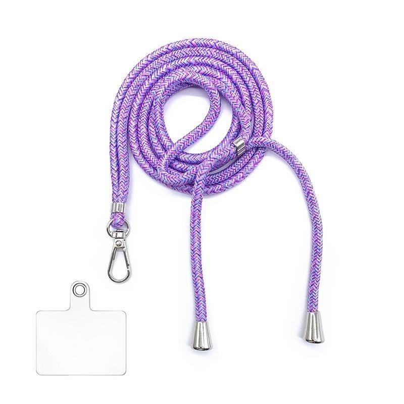 6MM Colorful Adjustable Crossbody Phone Lanyard Strap Mobile Phone Hanging Rope Detachable Rotatable Clasp Phone Neck Straps Anti-lost Lanyards for Telephone Jewelry
