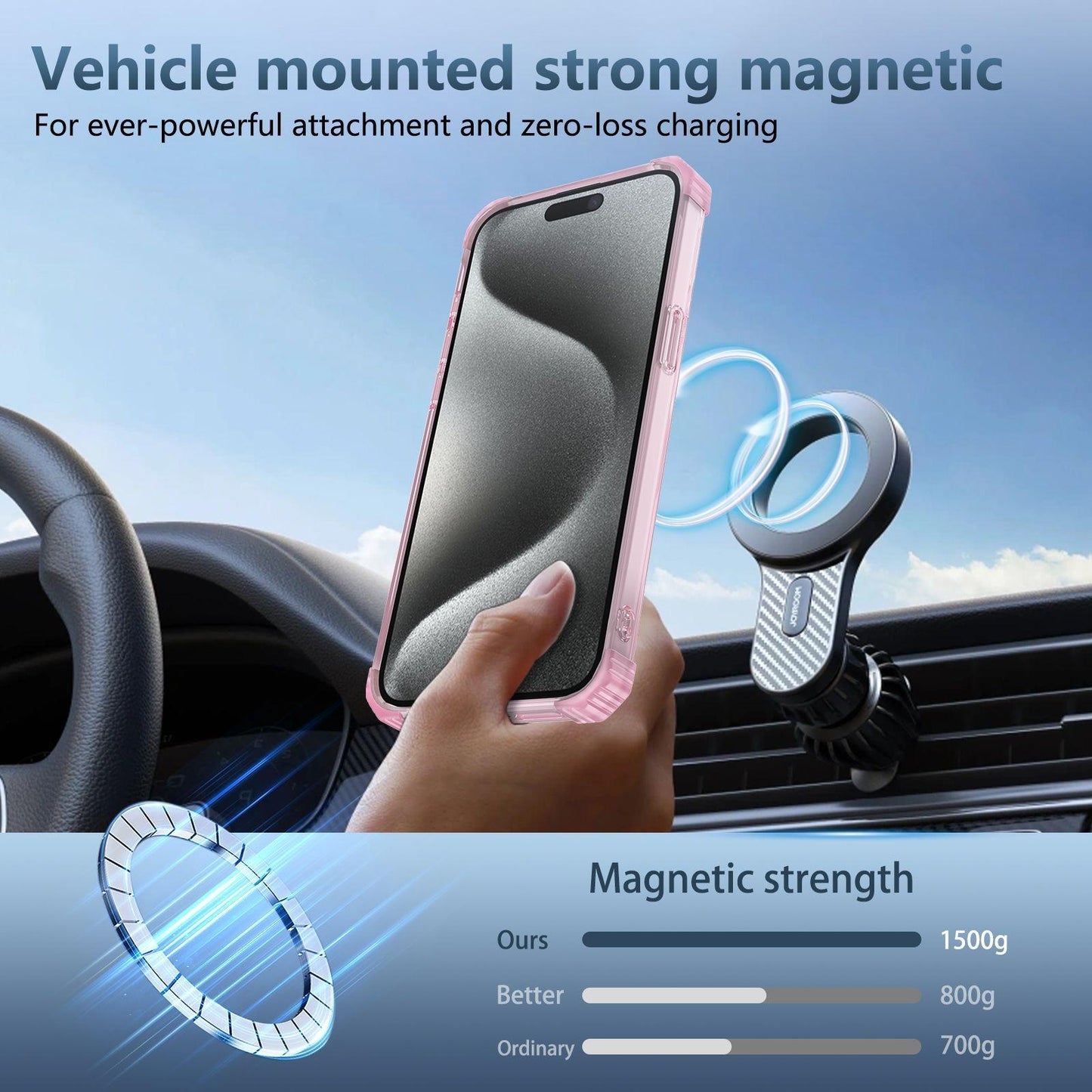 HD Acrylic Transparent Strong Magnetic High Protection Four Corner Shockproof Phone Case For iPhone 16ProMax 15 14 13 12 11 Not Yellowing Clear Hard Full Cover