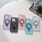 Glitter Strong Magnetic Kickstand For Magsafe Phone Case For iPhone 16 15 14 13 12 11 Pro Max Plus Metal Frame Acrylic Shockproof Hard Cover