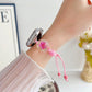 Crystal Flower Chain Metal Strap for Apple Watch 44mm Band 45 42 38 41 Ultra 49mm Link Bracelet for IWatch Series 9 8 7 6 SE 5 4