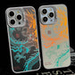 Gradient Color Luminous Dragon Phone Case For iPhone 16ProMax 16 15 14 13 12 11 Pro Max Plus Shockproof Protection Hard Full Cover