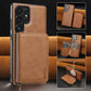 For Samsung S25 S24 S23 A16 A15 A36 A35 A56 A55 A53 Leather Phone Case with Strong Magnetic Wallet, Anti-Fall Card Bag Kickstand for Magsafe Shockproof Business Hard Full Cover