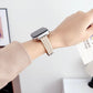 Plaid Canvas Metal Strap for Apple Watch 44mm Band 45 42 38 41 Ultra 49mm Link Bracelet for IWatch Series 9 8 7 6 SE 5 4