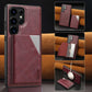 For Samsung S25 S24 S23 A16 A15 A36 A35 A56 A55 A53 Leather Phone Case with Strong Magnetic Wallet, Anti-Fall Card Bag Kickstand for Magsafe Shockproof Business Hard Full Cover
