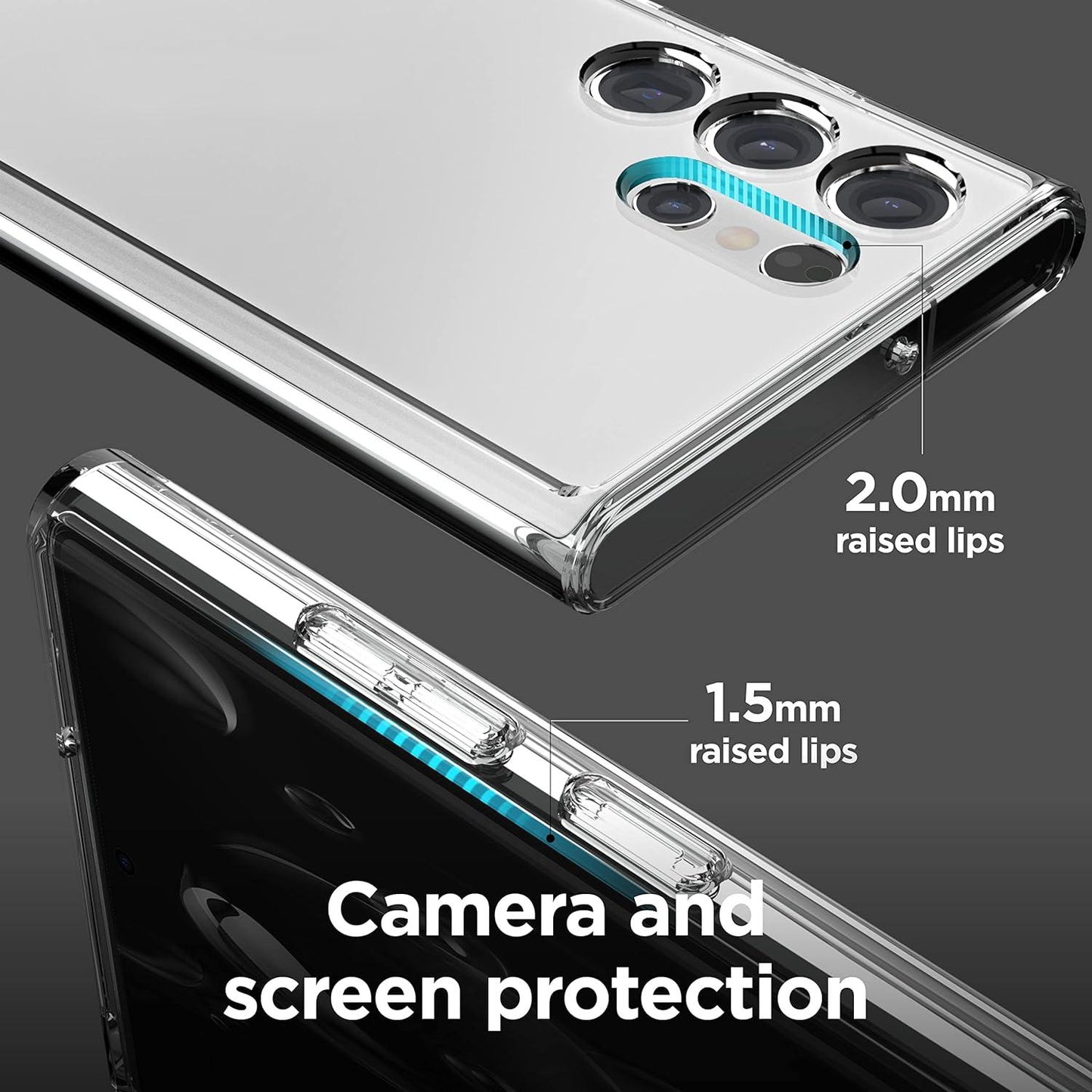 Crystal Clear Slim Ultrahard Polycarbonate High Definition Protective Phone Case for Samsung S25 S25+ S25Ultra S24 S24+ S24Ultra S23Ultra - Precise Camera Cutouts Full Cover