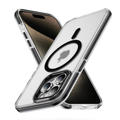 Matte Transparent Anti-Dust Anti-Fall Bumper Shockproof Strong Magnetic Phone Case for iPhone 16ProMax 16 15 14 13 12 11 XR Bumper Hard Cover