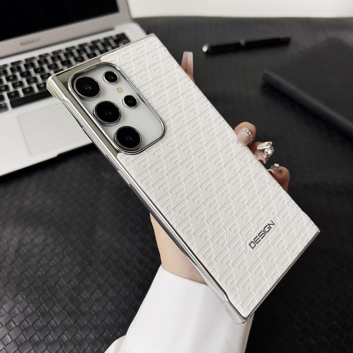 For Samsung S25Ultra S25+ S25 S24Ultra S24+ S24 Phone Case, Premium Printing Matte Plating Cooling PC Frameless Leather Ultra Slim, Camera Protection Cover Hard Cover