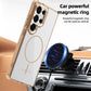 Luxury HD Crystal Clear Glossy Acrylic Phone Case Fine Line For Magsafe For Samsung S25Ultra S24 S23 S22 A36 A55 A56 Metal Camera Frame Key Magnetic Hard Back Cover