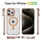 Matte Transparent Anti-Dust Anti-Fall Bumper Shockproof Strong Magnetic Phone Case for iPhone 16ProMax 16 15 14 13 12 11 XR Bumper Hard Cover