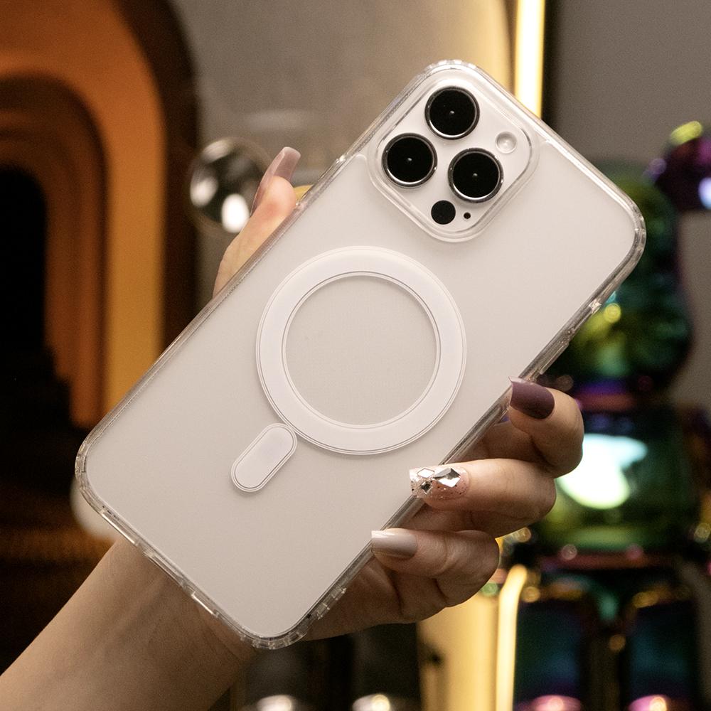 Transparent Magnetic Wireless Charging Phone Case For iPhone 16 15 14 13 12 11 Pro Max XR X/XS XSMax
