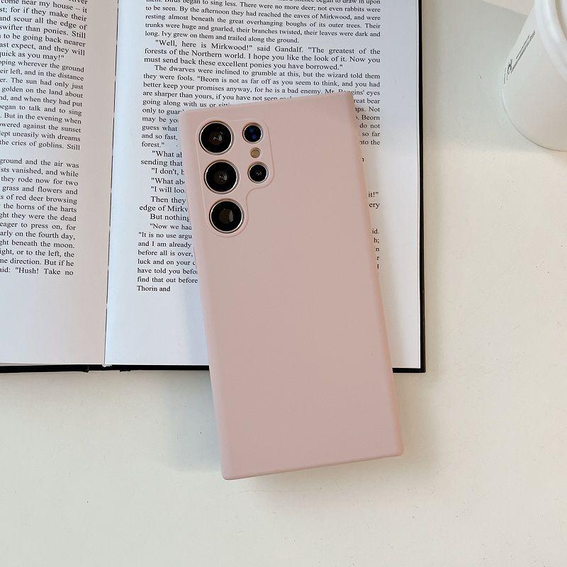 Slim Liquid Silicone Rubber Shockproof Phone Case for Samsung Galaxy S25 S25Plus S25Ultra S24 S24FE S24Plus S24Ultra , Soft Anti-Scratch Microfiber Lining Protection Case