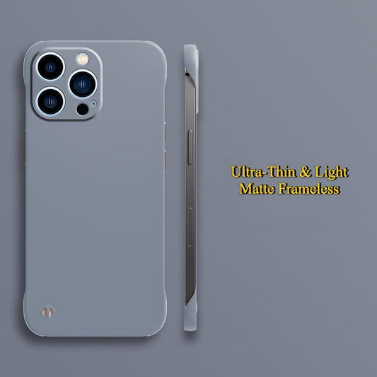 Matte PC Ultra-Thin Light Frameless Phone Case For iPhone 16ProMax 15 14 13 12 11 XR X/XS XSMax Skin Feel Hard Full Cover