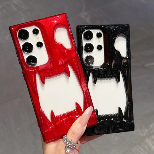 For Samsung S25Ultra S25+ S25 S24Ultra S24+ S24, Fancy Shape Cool Skull Matte Plating Hollow Heat Dissipation Case Cooling Soft Back Cover
